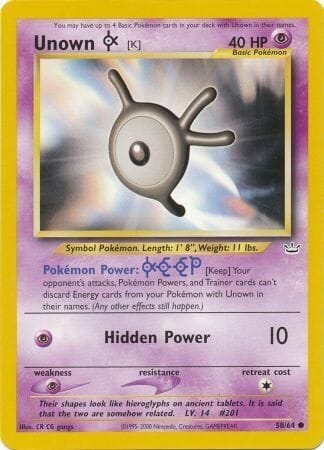 Unown [K] (58/64) [Neo Revelation Unlimited] Pokemon Single Pokémon  | Multizone: Comics And Games