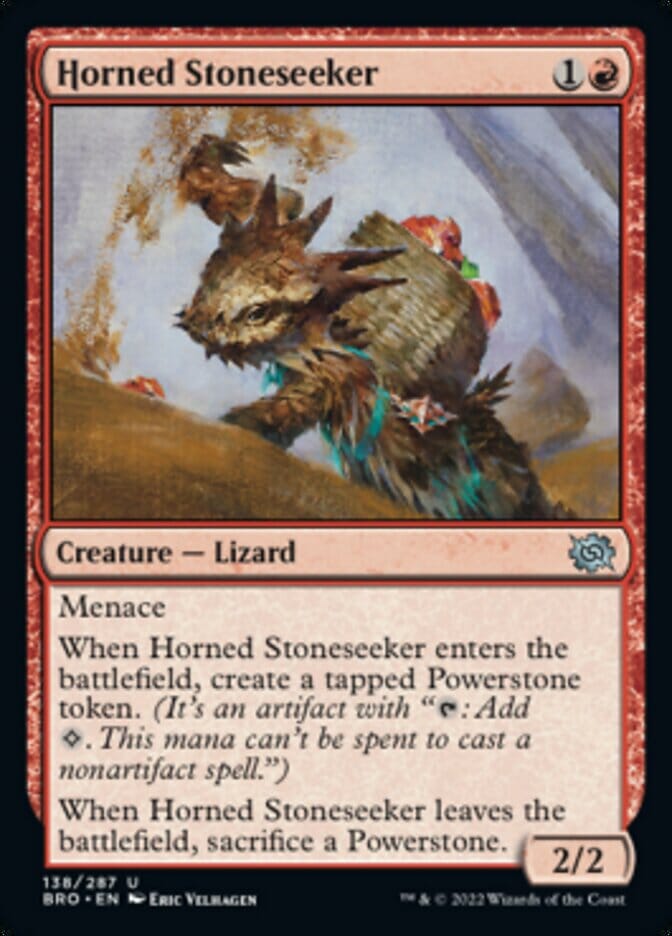 Horned Stoneseeker [The Brothers' War] MTG Single Magic: The Gathering  | Multizone: Comics And Games