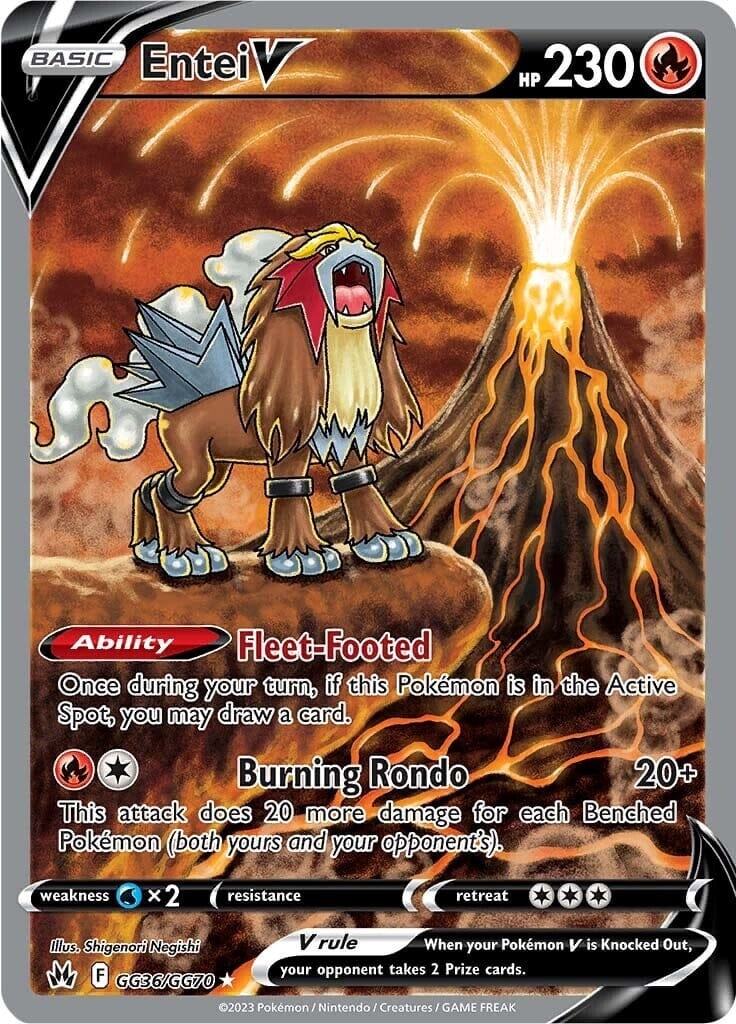 Entei V (GG36/GG70) [Sword & Shield: Crown Zenith] Pokemon Single Pokémon  | Multizone: Comics And Games