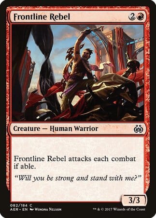 Frontline Rebel [Aether Revolt] MTG Single Magic: The Gathering  | Multizone: Comics And Games