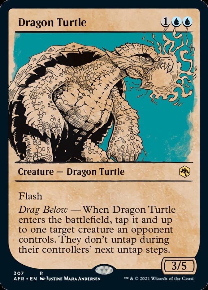 Dragon Turtle (Showcase) [Dungeons & Dragons: Adventures in the Forgotten Realms] MTG Single Magic: The Gathering  | Multizone: Comics And Games