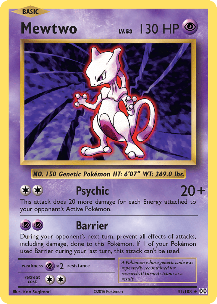 Mewtwo (51/108) [XY: Evolutions] Pokemon Single Pokémon  | Multizone: Comics And Games