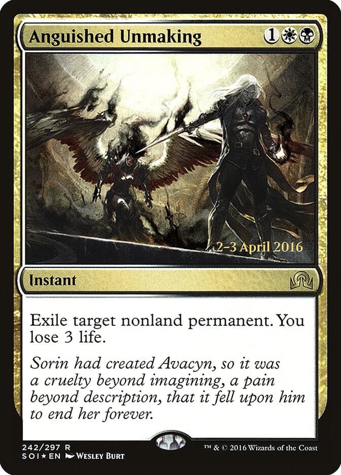Anguished Unmaking [Shadows over Innistrad Prerelease Promos] MTG Single Magic: The Gathering  | Multizone: Comics And Games