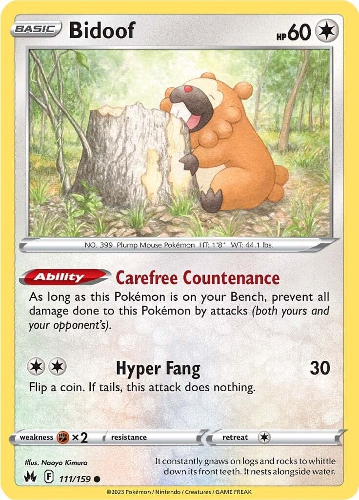 Bidoof (111/159) [Sword & Shield: Crown Zenith] Pokemon Single Pokémon  | Multizone: Comics And Games