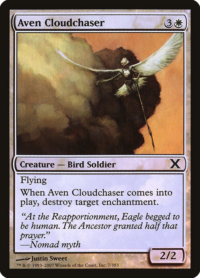Aven Cloudchaser (Premium Foil) [Tenth Edition] MTG Single Magic: The Gathering  | Multizone: Comics And Games