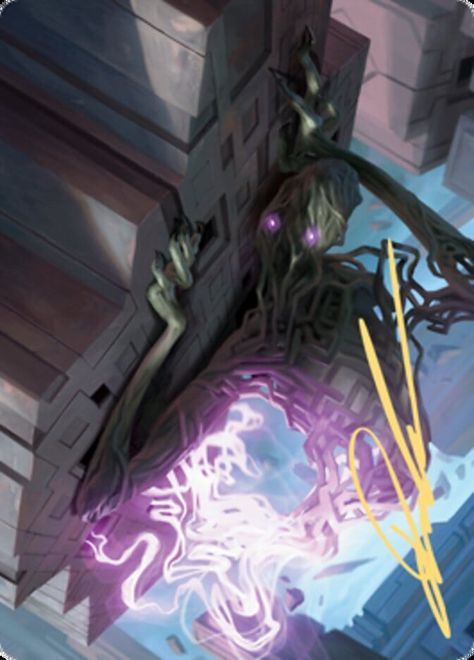 Skyclave Shade Art Card (Gold-Stamped Signature) [Zendikar Rising Art Series] MTG Single Magic: The Gathering  | Multizone: Comics And Games