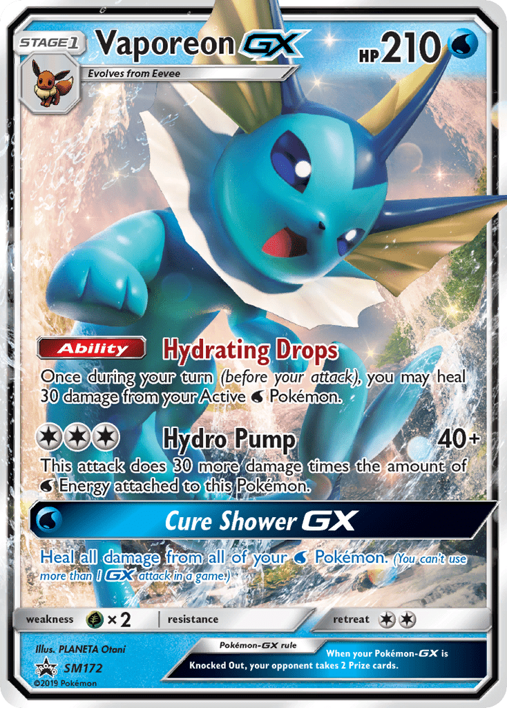 Vaporeon GX (SM172) [Sun & Moon: Black Star Promos] Pokemon Single Pokémon  | Multizone: Comics And Games