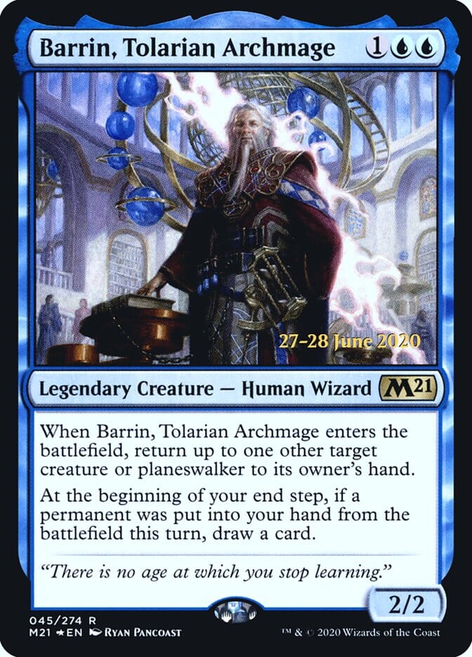 Barrin, Tolarian Archmage [Core Set 2021 Prerelease Promos] MTG Single Magic: The Gathering  | Multizone: Comics And Games