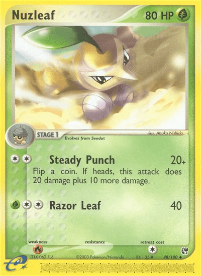 Nuzleaf (48/100) [EX: Sandstorm] Pokemon Single Pokémon  | Multizone: Comics And Games