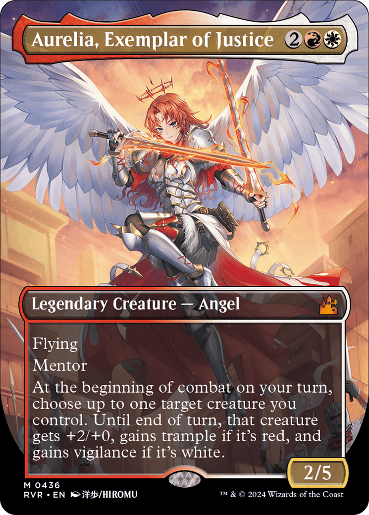 Aurelia, Exemplar of Justice (Anime Borderless) [Ravnica Remastered] MTG Single Magic: The Gathering  | Multizone: Comics And Games