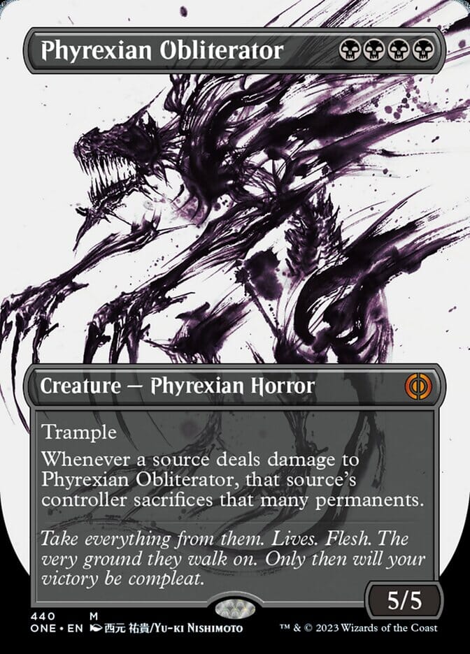 Phyrexian Obliterator (Borderless Ichor Step-and-Compleat Foil) [Phyrexia: All Will Be One] MTG Single Magic: The Gathering  | Multizone: Comics And Games