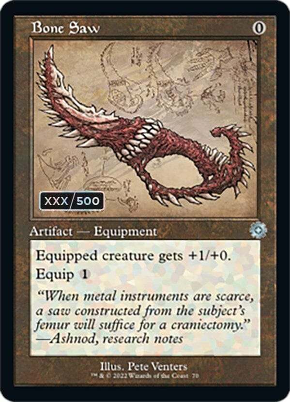 Bone Saw (Retro Schematic) (Serial Numbered) [The Brothers' War Retro Artifacts] MTG Single Magic: The Gathering  | Multizone: Comics And Games