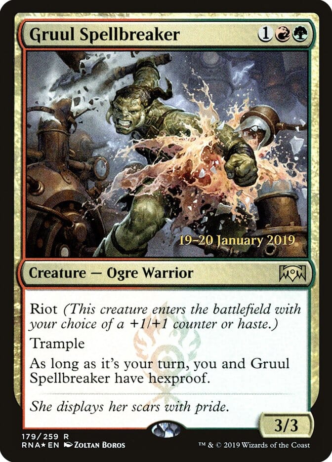 Gruul Spellbreaker [Ravnica Allegiance Prerelease Promos] MTG Single Magic: The Gathering  | Multizone: Comics And Games