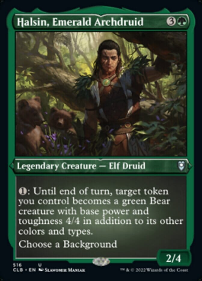 Halsin, Emerald Archdruid (Foil Etched) [Commander Legends: Battle for Baldur's Gate] MTG Single Magic: The Gathering  | Multizone: Comics And Games