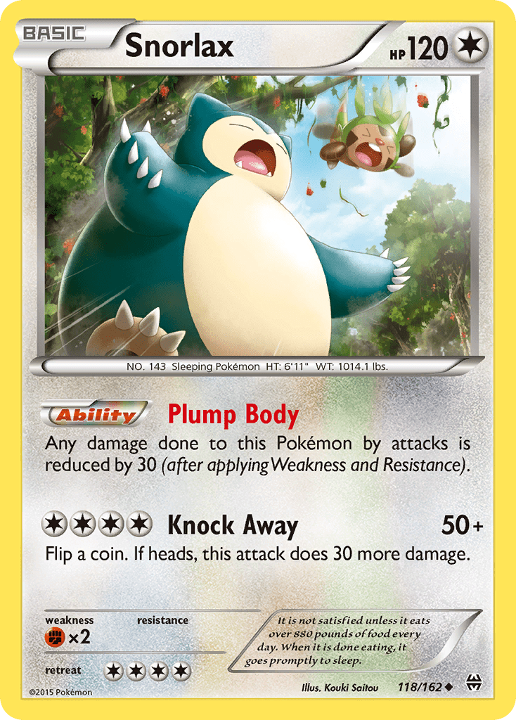 Snorlax (118/162) [XY: BREAKthrough] Pokemon Single Pokémon  | Multizone: Comics And Games