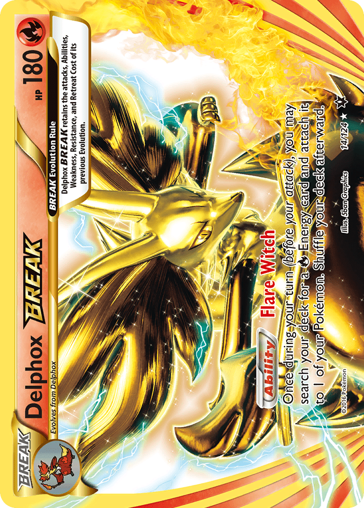 Delphox BREAK (14/124) [XY: Fates Collide] Pokemon Single Pokémon  | Multizone: Comics And Games