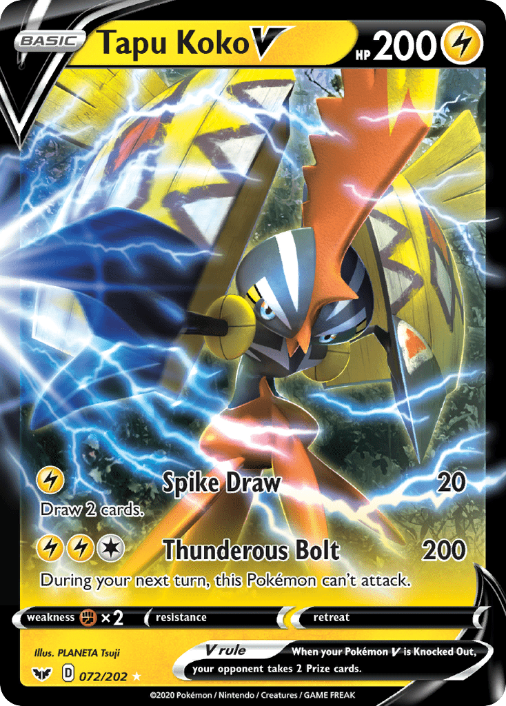 Tapu Koko V (072/202) [Sword & Shield: Base Set] Pokemon Single Pokémon  | Multizone: Comics And Games