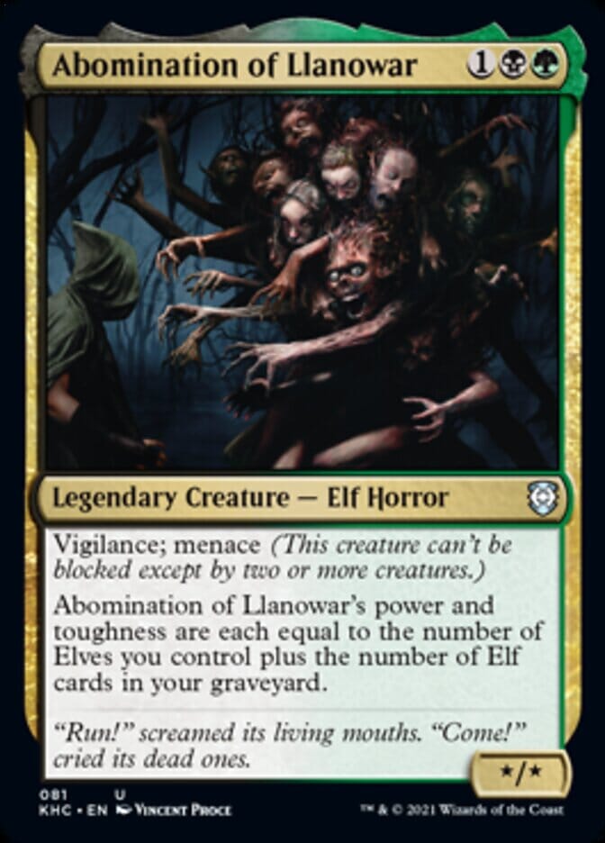 Abomination of Llanowar [Kaldheim Commander] MTG Single Magic: The Gathering  | Multizone: Comics And Games