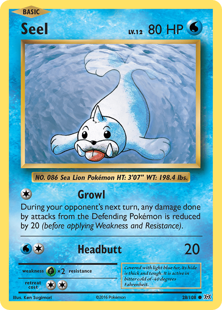 Seel (28/108) [XY: Evolutions] Pokemon Single Pokémon  | Multizone: Comics And Games