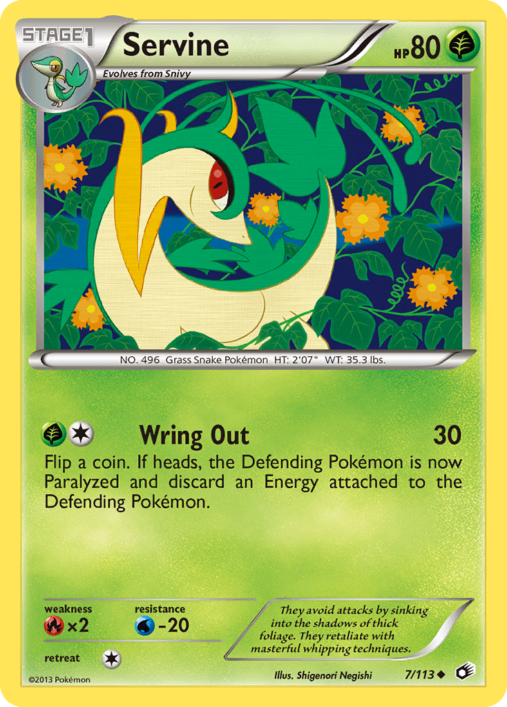 Servine (7/113) [Black & White: Legendary Treasures] Pokemon Single Pokémon  | Multizone: Comics And Games