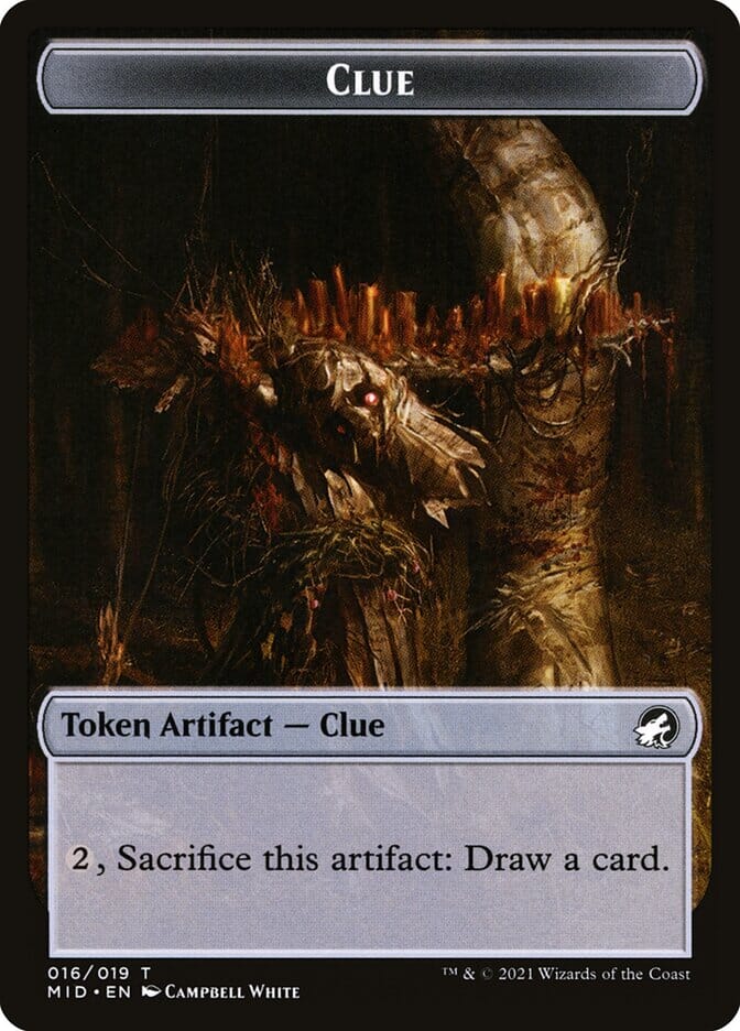 Wolf (013) // Clue (016) Double-sided Token [Challenger Decks 2022 Tokens] MTG Single Magic: The Gathering  | Multizone: Comics And Games