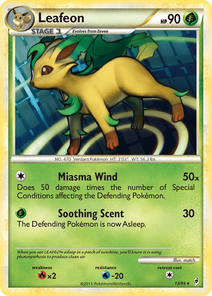 Leafeon (13/95) [HeartGold & SoulSilver: Call of Legends] Pokemon Single Pokémon  | Multizone: Comics And Games