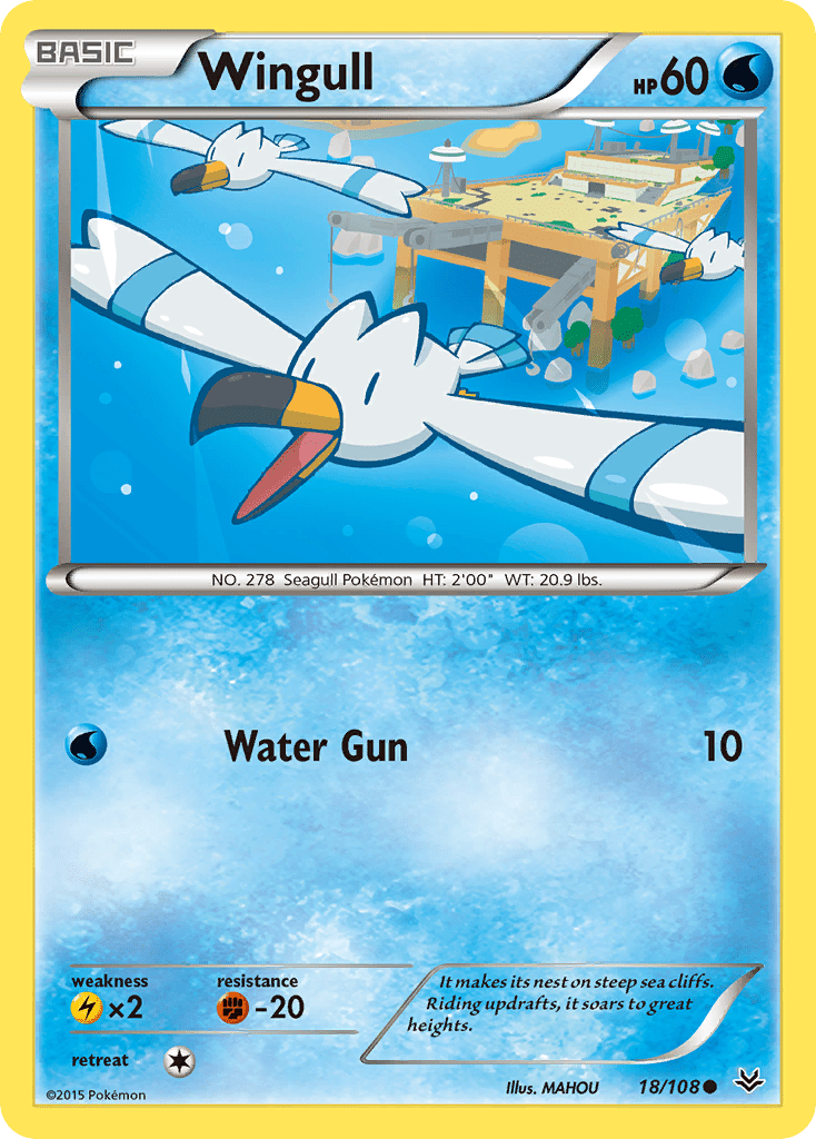 Wingull (18/108) [XY: Roaring Skies] Pokemon Single Pokémon  | Multizone: Comics And Games