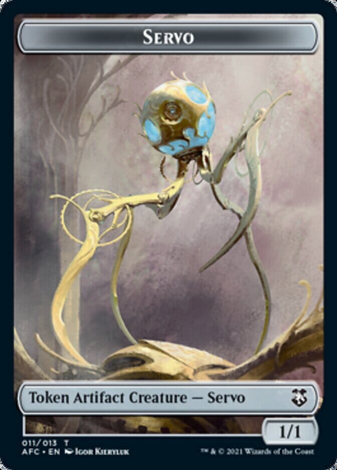 Servo // Zombie Double-sided Token [Dungeons & Dragons: Adventures in the Forgotten Realms Commander Tokens] MTG Single Magic: The Gathering  | Multizone: Comics And Games