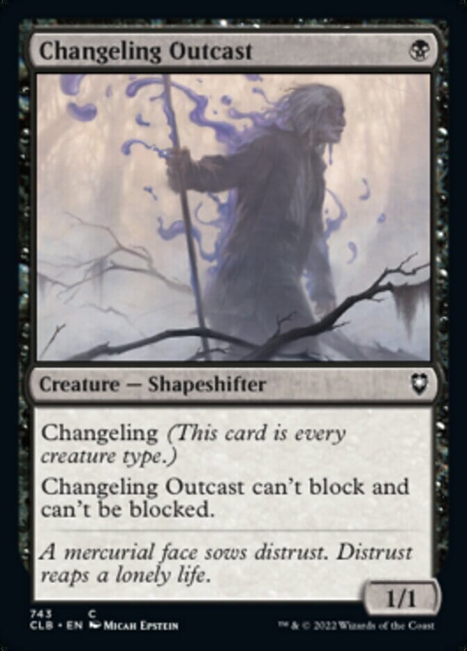 Changeling Outcast [Commander Legends: Battle for Baldur's Gate] MTG Single Magic: The Gathering  | Multizone: Comics And Games
