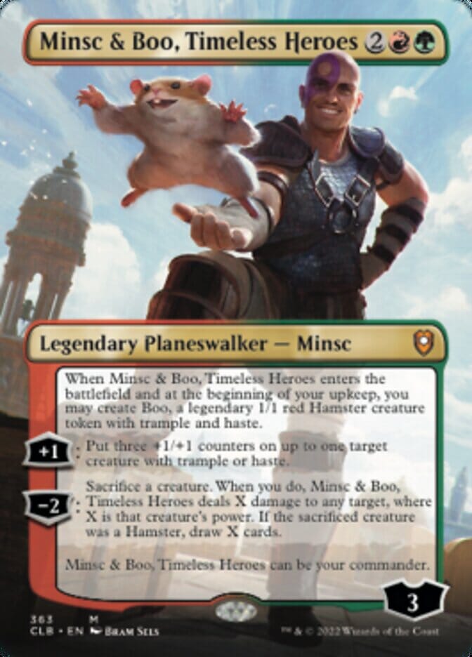 Minsc & Boo, Timeless Heroes (Borderless) [Commander Legends: Battle for Baldur's Gate] MTG Single Magic: The Gathering  | Multizone: Comics And Games