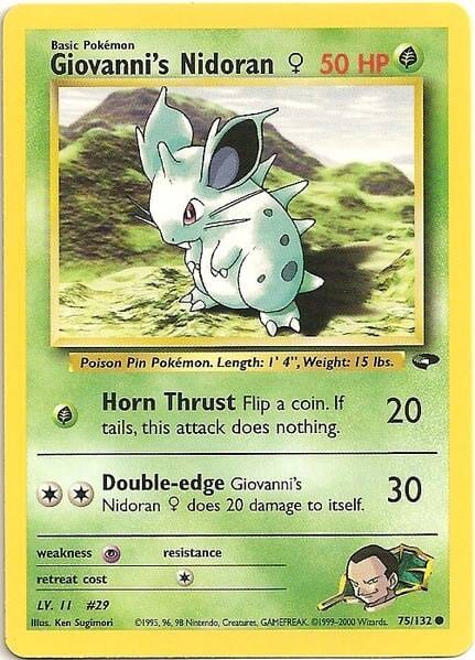 Giovanni's Nidoran (75/132) (Female) [Gym Challenge Unlimited] Pokemon Single Pokémon  | Multizone: Comics And Games