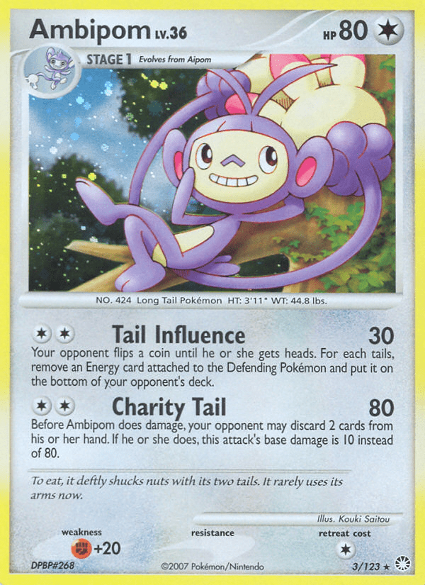 Ambipom (3/123) [Diamond & Pearl: Mysterious Treasures] Pokemon Single Pokémon  | Multizone: Comics And Games