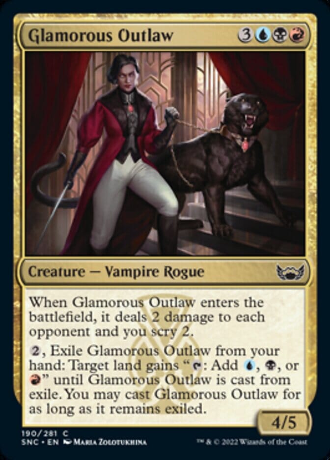 Glamorous Outlaw [Streets of New Capenna] MTG Single Magic: The Gathering  | Multizone: Comics And Games