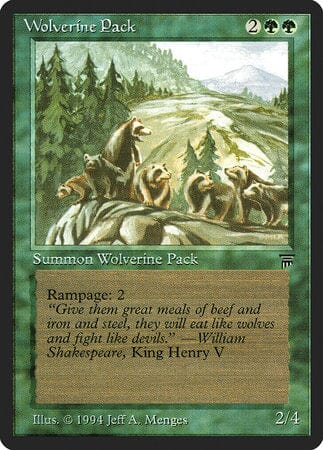 Wolverine Pack [Legends] MTG Single Magic: The Gathering  | Multizone: Comics And Games