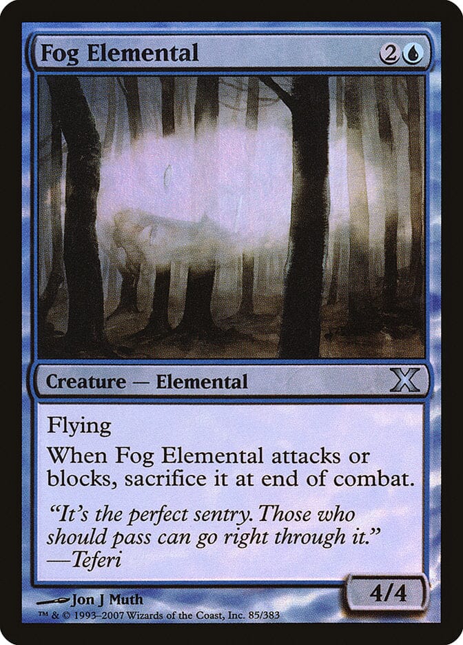 Fog Elemental (Premium Foil) [Tenth Edition] MTG Single Magic: The Gathering  | Multizone: Comics And Games