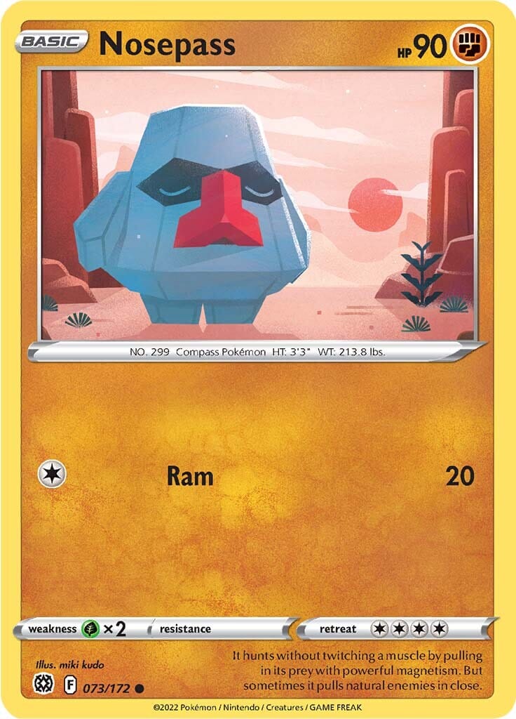 Nosepass (073/172) [Sword & Shield: Brilliant Stars] Pokemon Single Pokémon  | Multizone: Comics And Games