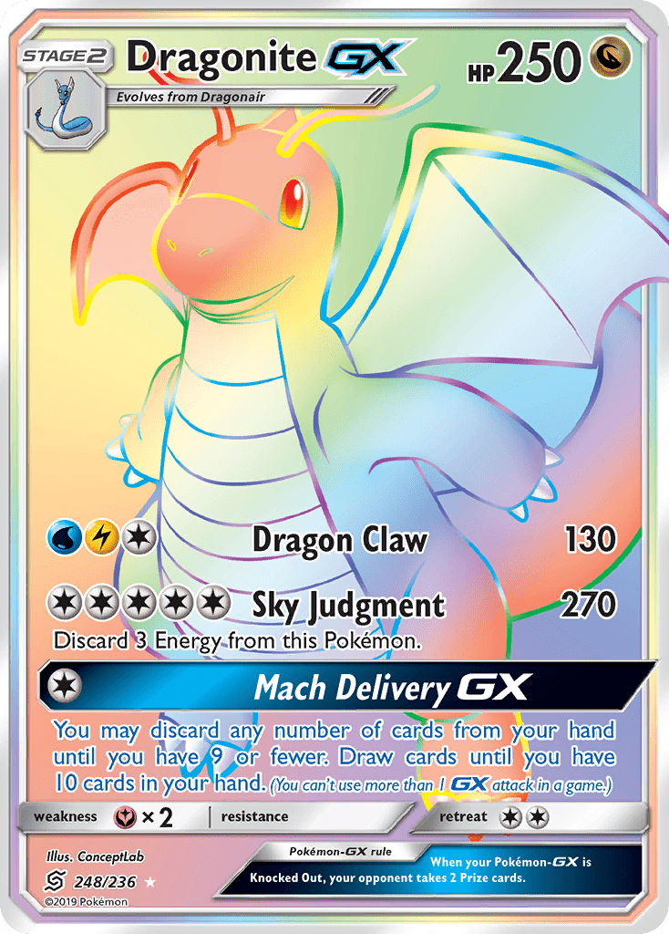 Dragonite GX (248/236) [Sun & Moon: Unified Minds] Pokemon Single Pokémon  | Multizone: Comics And Games