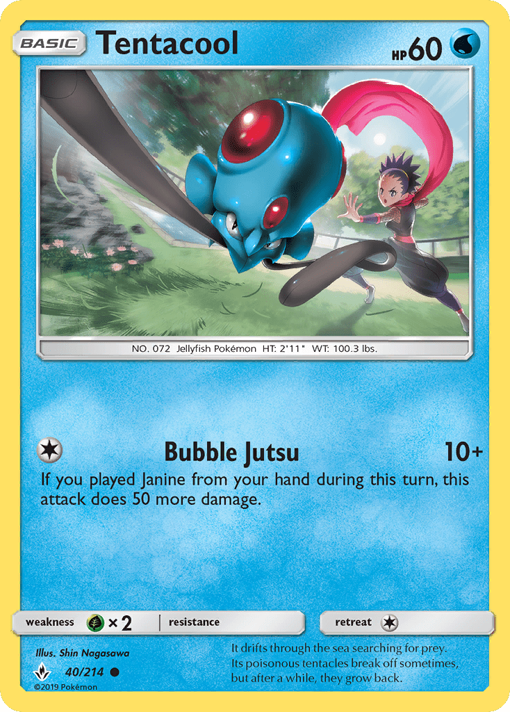 Tentacool (40/214) [Sun & Moon: Unbroken Bonds] Pokemon Single Pokémon  | Multizone: Comics And Games