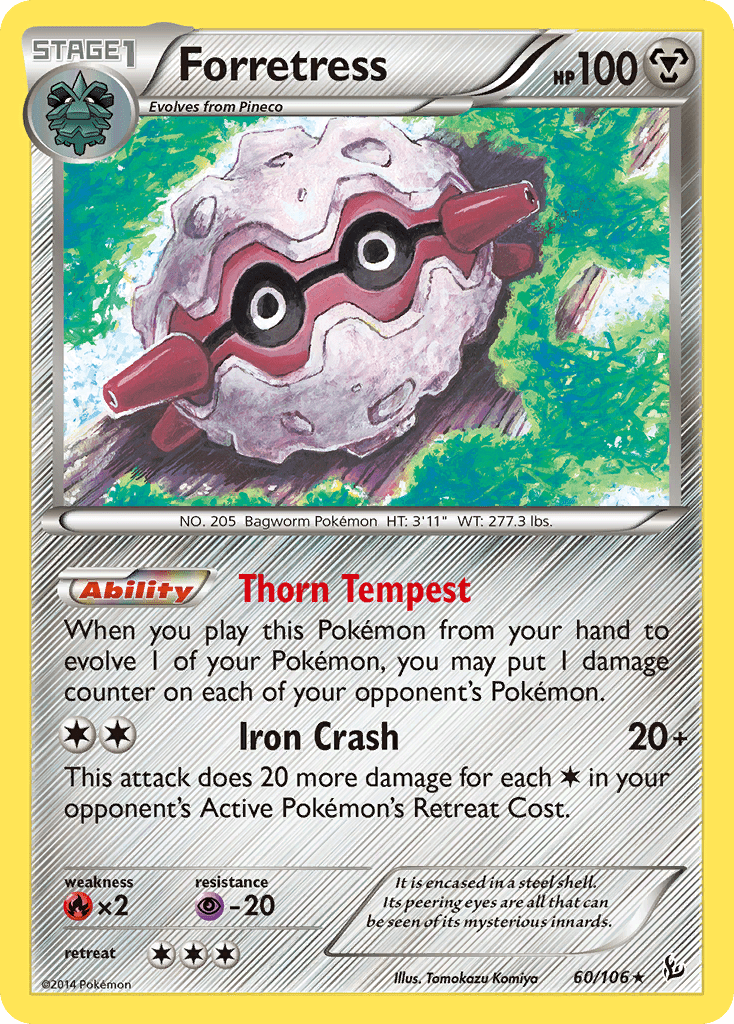 Forretress (60/106) [XY: Flashfire] Pokemon Single Pokémon  | Multizone: Comics And Games