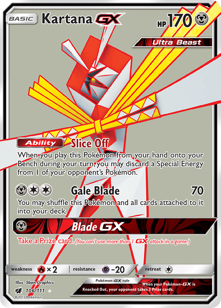 Kartana GX (106/111) [Sun & Moon: Crimson Invasion] Pokemon Single Pokémon  | Multizone: Comics And Games