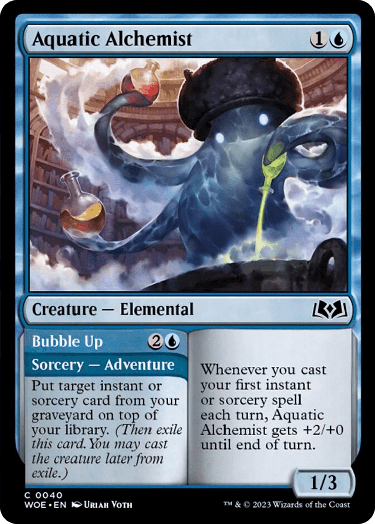 Aquatic Alchemist // Bubble Up [Wilds of Eldraine] MTG Single Magic: The Gathering  | Multizone: Comics And Games