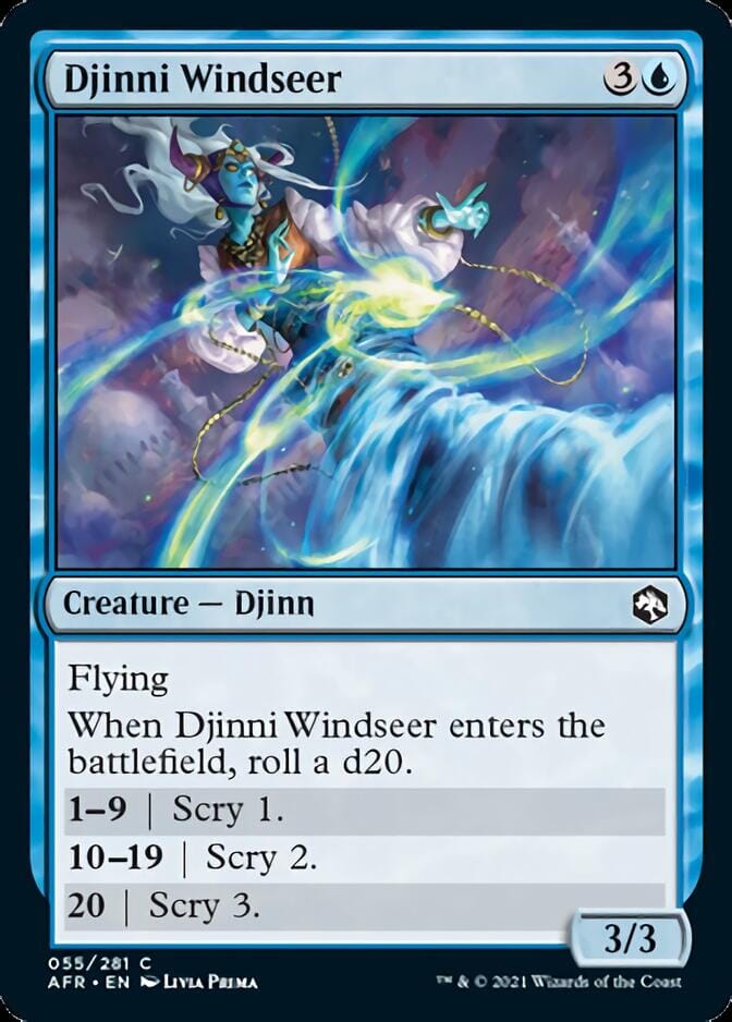 Djinni Windseer [Dungeons & Dragons: Adventures in the Forgotten Realms] MTG Single Magic: The Gathering  | Multizone: Comics And Games