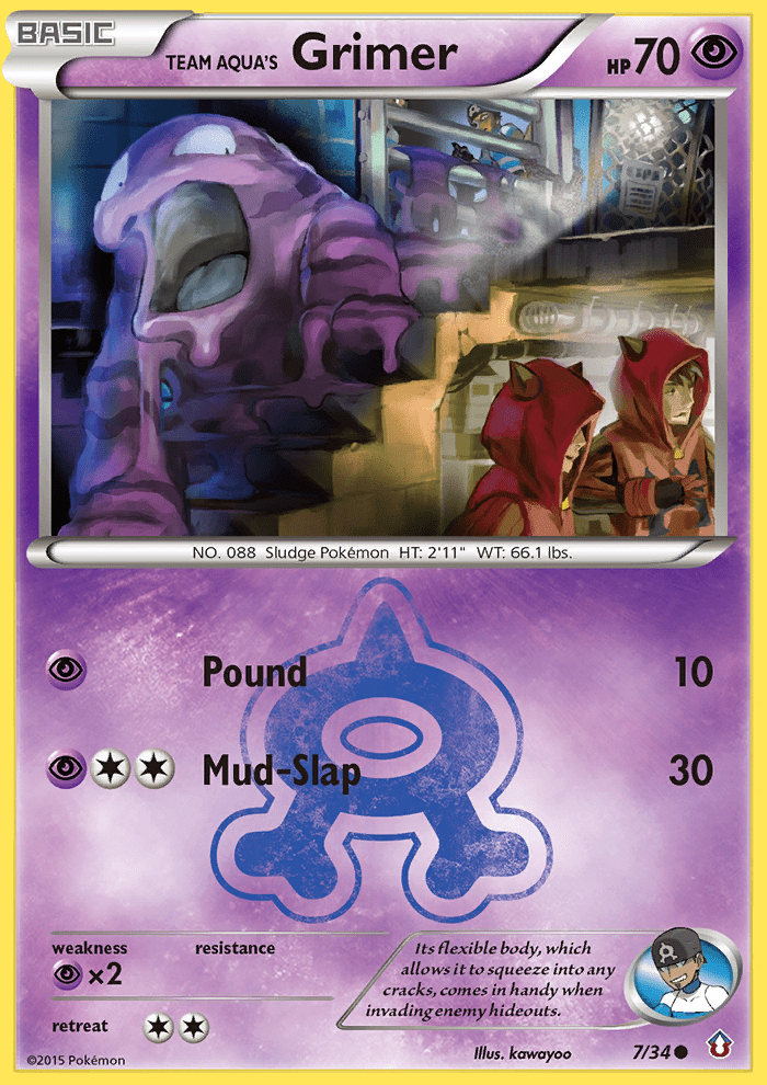 Team Aqua's Grimer (7/34) [XY: Double Crisis] Pokemon Single Pokémon  | Multizone: Comics And Games
