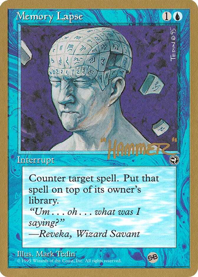 Memory Lapse (Runes) (Shawn "Hammer" Regnier) (SB) [Pro Tour Collector Set] MTG Single Magic: The Gathering  | Multizone: Comics And Games