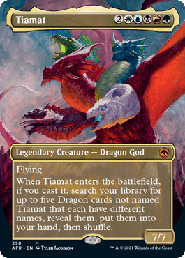 Tiamat (Extended) (Alternative art) [Dungeons & Dragons: Adventures in the Forgotten Realms] MTG Single Magic: The Gathering  | Multizone: Comics And Games