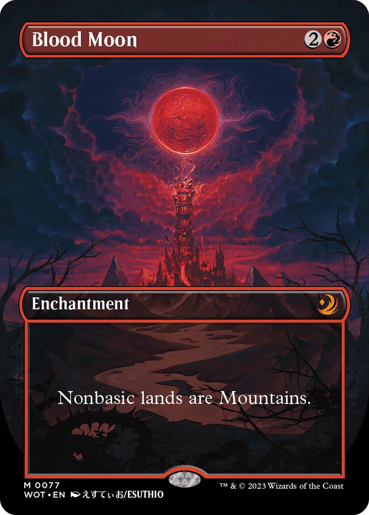 Blood Moon (Anime Borderless) [Wilds of Eldraine: Enchanting Tales] MTG Single Magic: The Gathering  | Multizone: Comics And Games