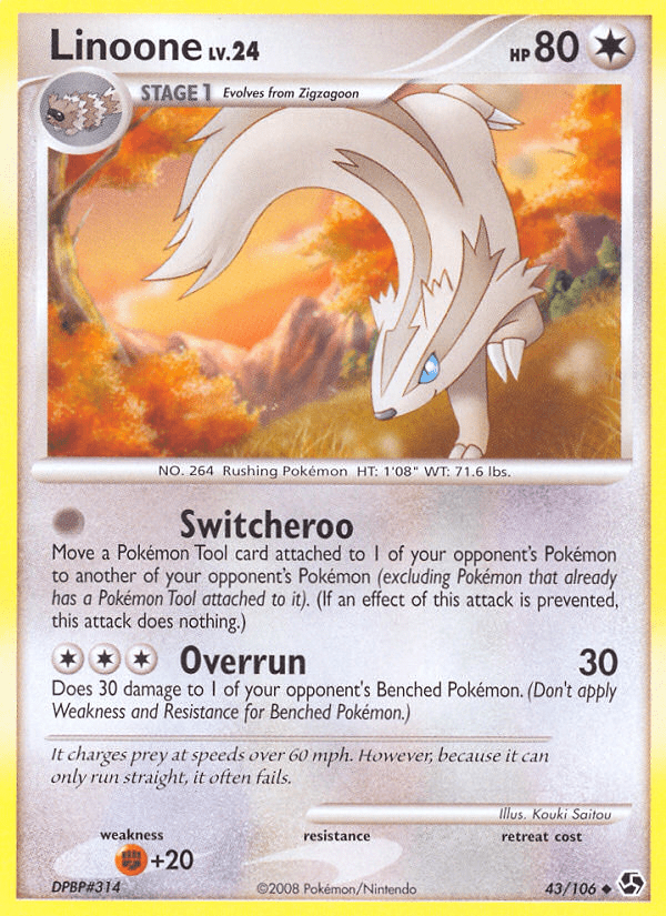 Linoone (43/106) [Diamond & Pearl: Great Encounters] Pokemon Single Pokémon  | Multizone: Comics And Games