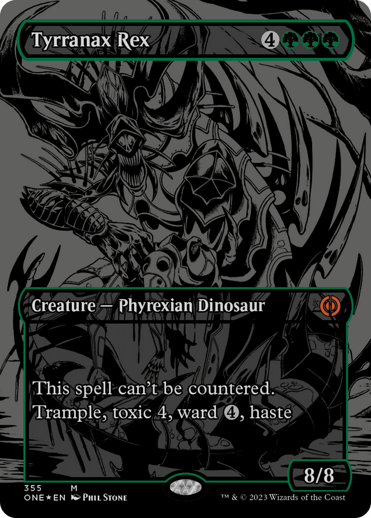 Tyrranax Rex (Oil Slick Raised Foil) [Phyrexia: All Will Be One] MTG Single Magic: The Gathering  | Multizone: Comics And Games