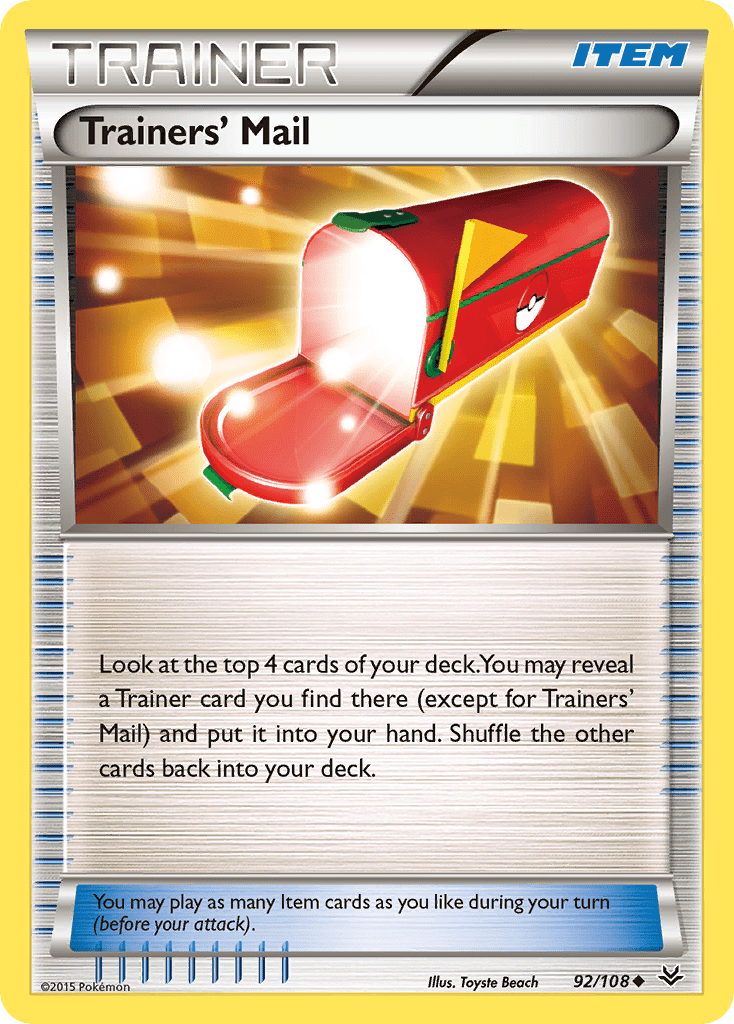 Trainers' Mail (92/108) [XY: Roaring Skies] Pokemon Single Pokémon  | Multizone: Comics And Games
