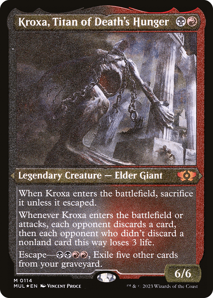 Kroxa, Titan of Death's Hunger (Foil Etched) [Multiverse Legends] MTG Single Magic: The Gathering  | Multizone: Comics And Games